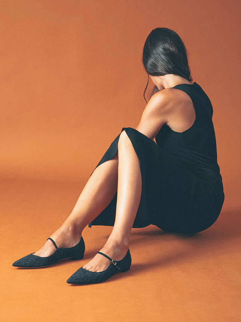 Arteana Genova Mary Jane Raffia Flat