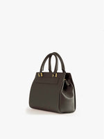 Cinzia Rocca Leather Structured Bag with Metal Closure