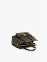 Cinzia Rocca Leather Structured Bag with Metal Closure