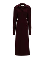 Victoria Beckham Long Sleeve Polo Collar Midi Dress