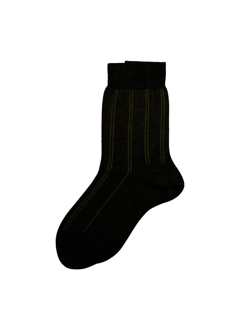 Maria La Rosa Cotton Socks with Stripe Stitch Detail