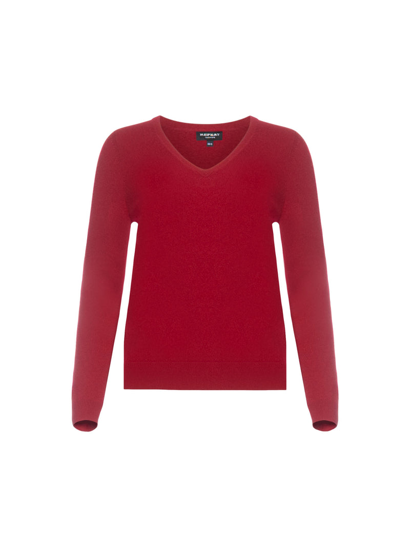 Repeat Knitted V-neck Pullover
