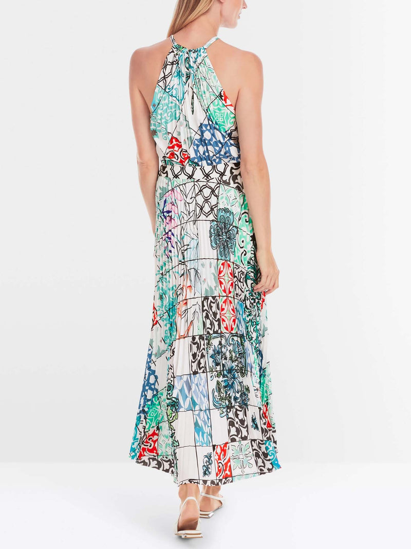 Marc Cain Pleated Printed Midi Skirt