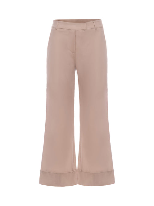 QL2 Melodia Cropped Bootcut Pants - Rose Beige