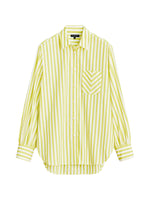 Rag & Bone Maxine Button Down Striped Shirt Fresh Lime