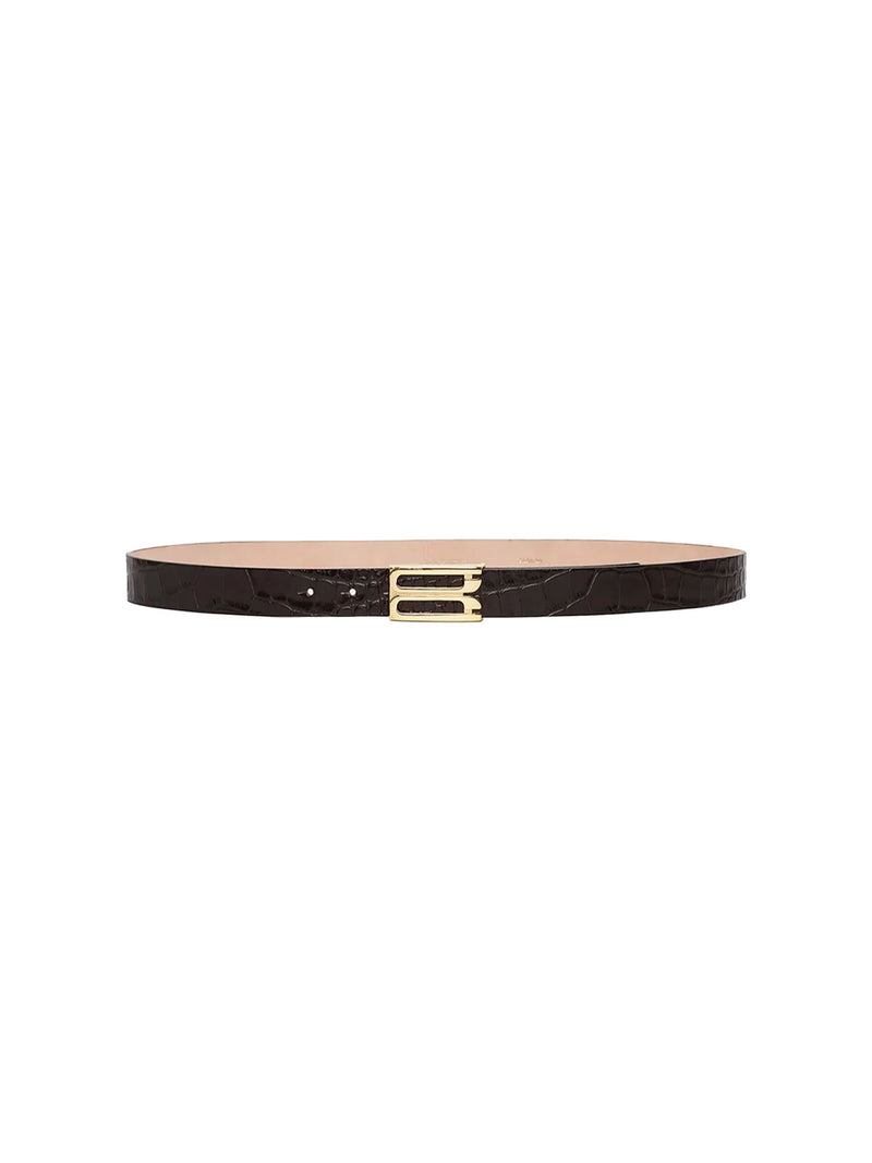 Victoria Beckham Croc Embossed Regular Frame Belt