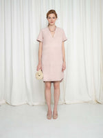 Desa Leather V-Neck Suede Dress