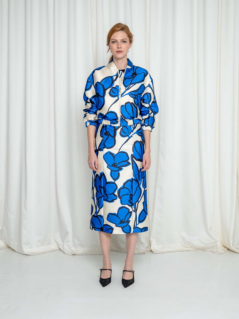 Lunatica Paint Blue Maxi Skirt