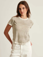 Patrick Assaraf Classic Reverse Spray Baby Tee