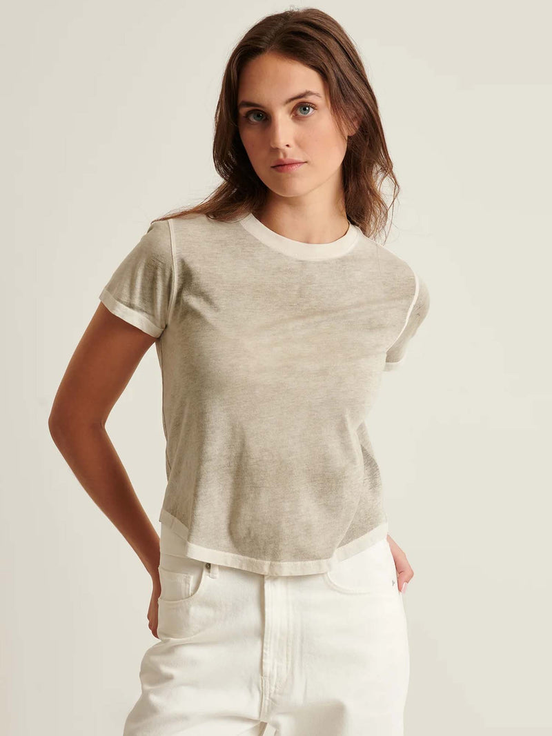 Patrick Assaraf Classic Reverse Spray Baby Tee