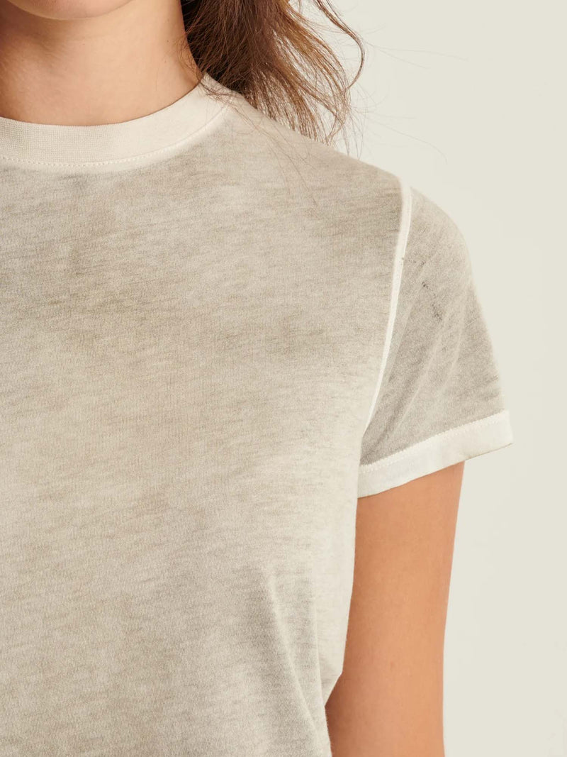 Patrick Assaraf Classic Reverse Spray Baby Tee