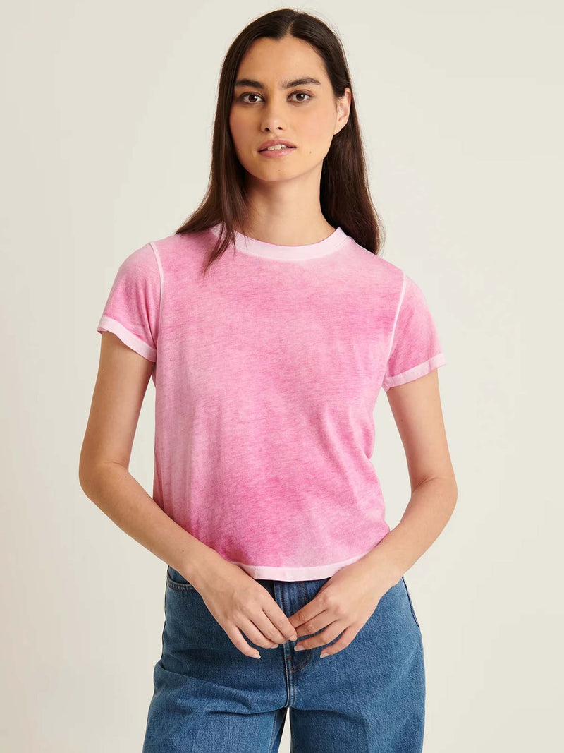 Patrick Assaraf Classic Reverse Spray Baby Tee