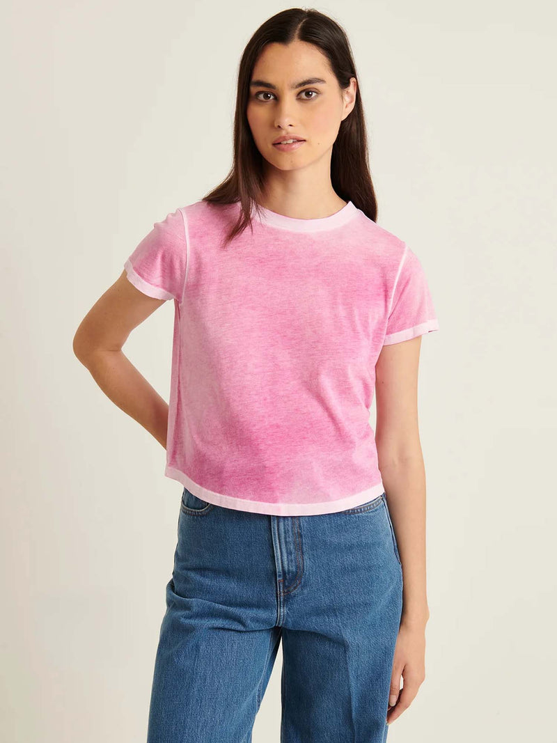 Patrick Assaraf Classic Reverse Spray Baby Tee
