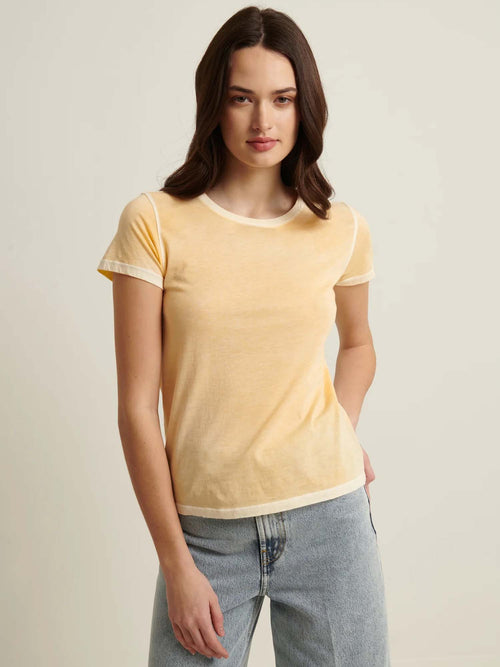 Patrick Assaraf Classic Reverse Spray Crew Neck T-shirt