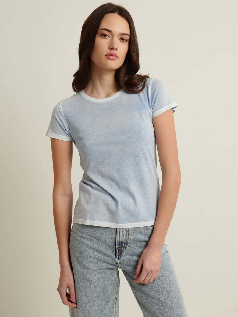 Patrick Assaraf Classic Reverse Spray Crew Neck T-shirt