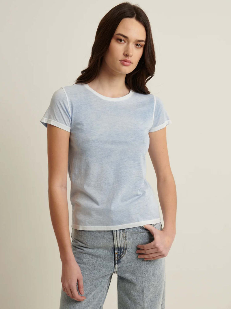 Patrick Assaraf Classic Reverse Spray Crew Neck T-shirt