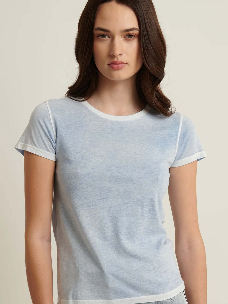 Patrick Assaraf Classic Reverse Spray Crew Neck T-shirt