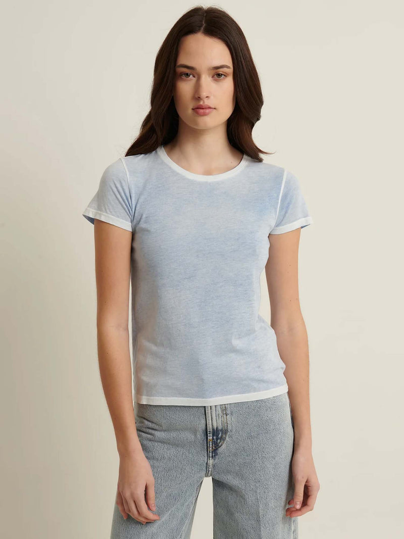 Patrick Assaraf Classic Reverse Spray Crew Neck T-shirt