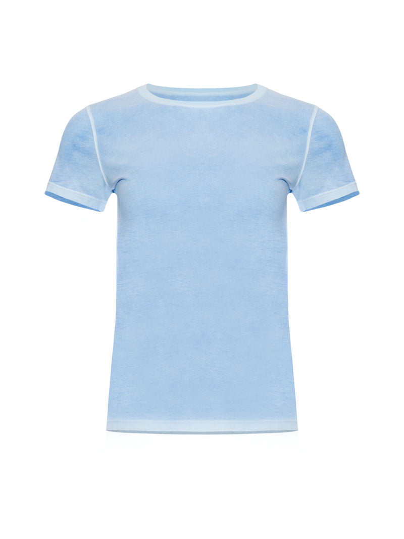 Patrick Assaraf Classic Reverse Spray Crew Neck T-shirt