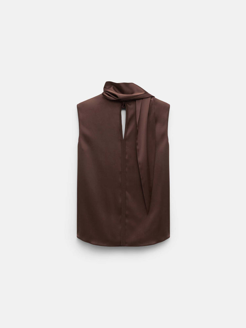 Dorothee Schumacher Sense of Shine Top with Scarf Detail