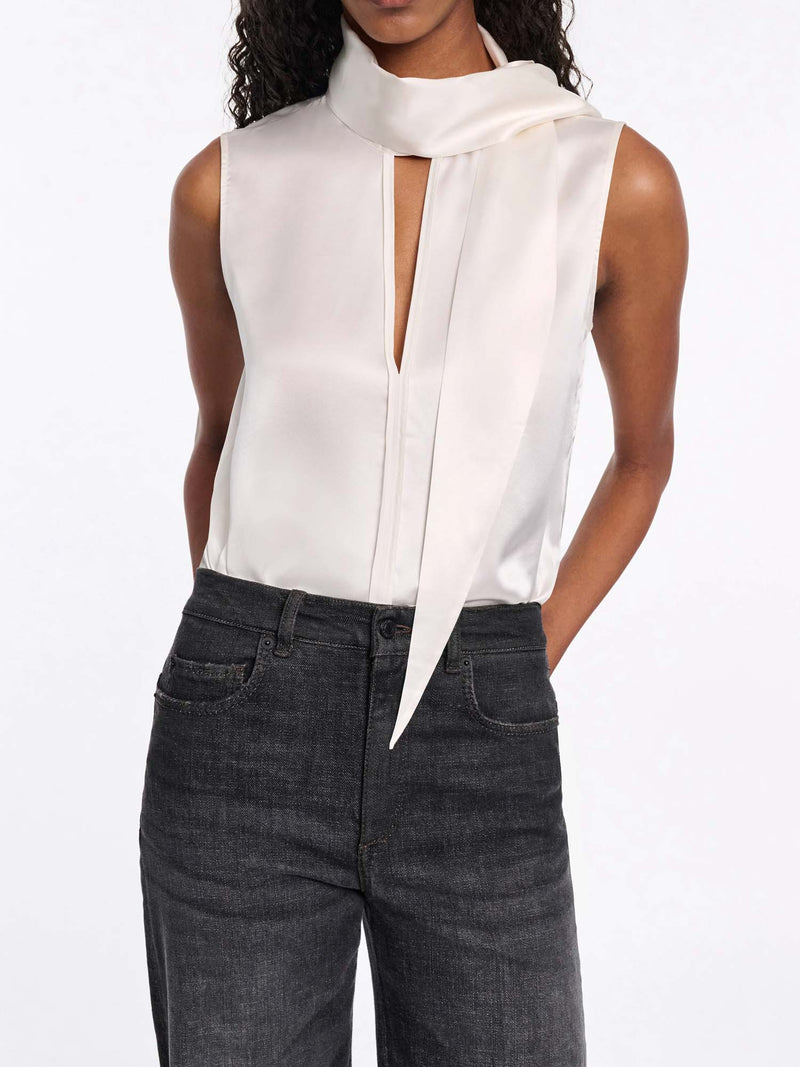 Dorothee Schumacher Sense of Shine Top with Scarf Detail