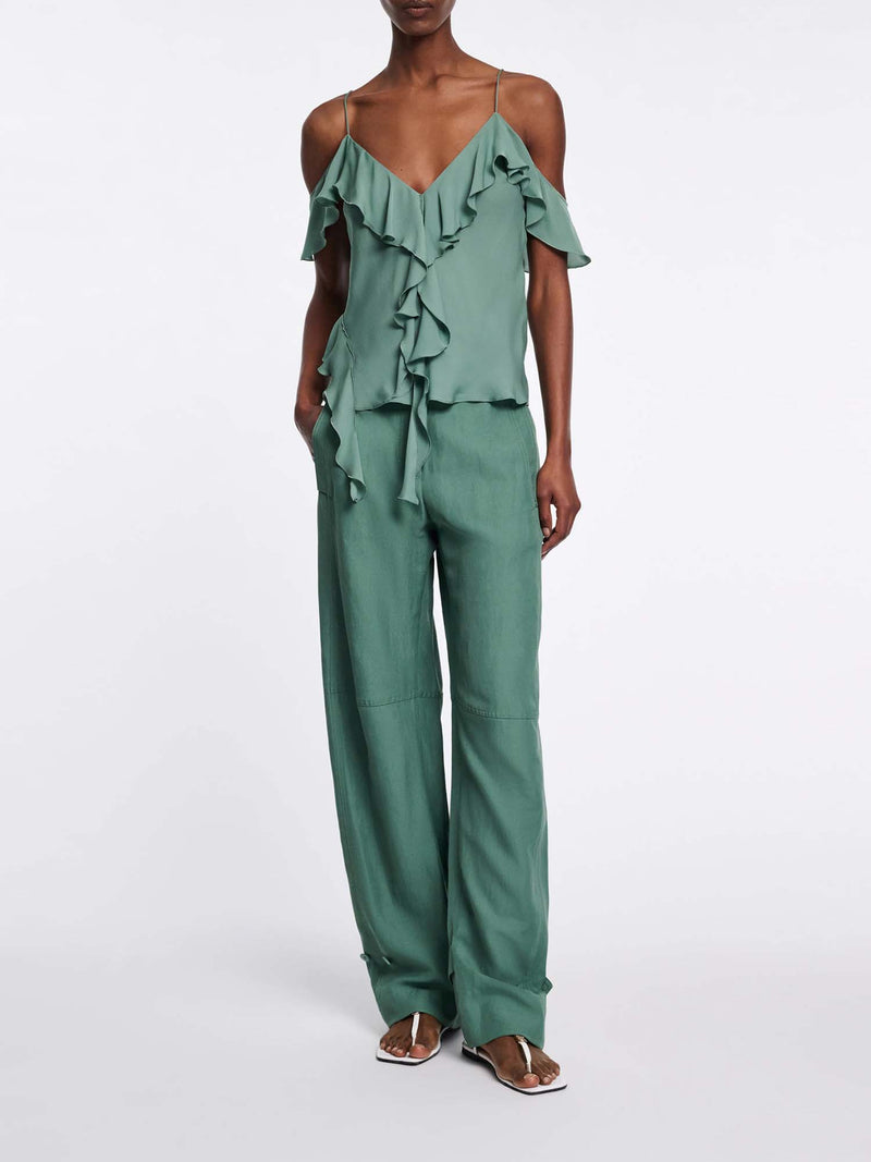 Dorothee Schumacher Sheer Twist I Top with Ruffle