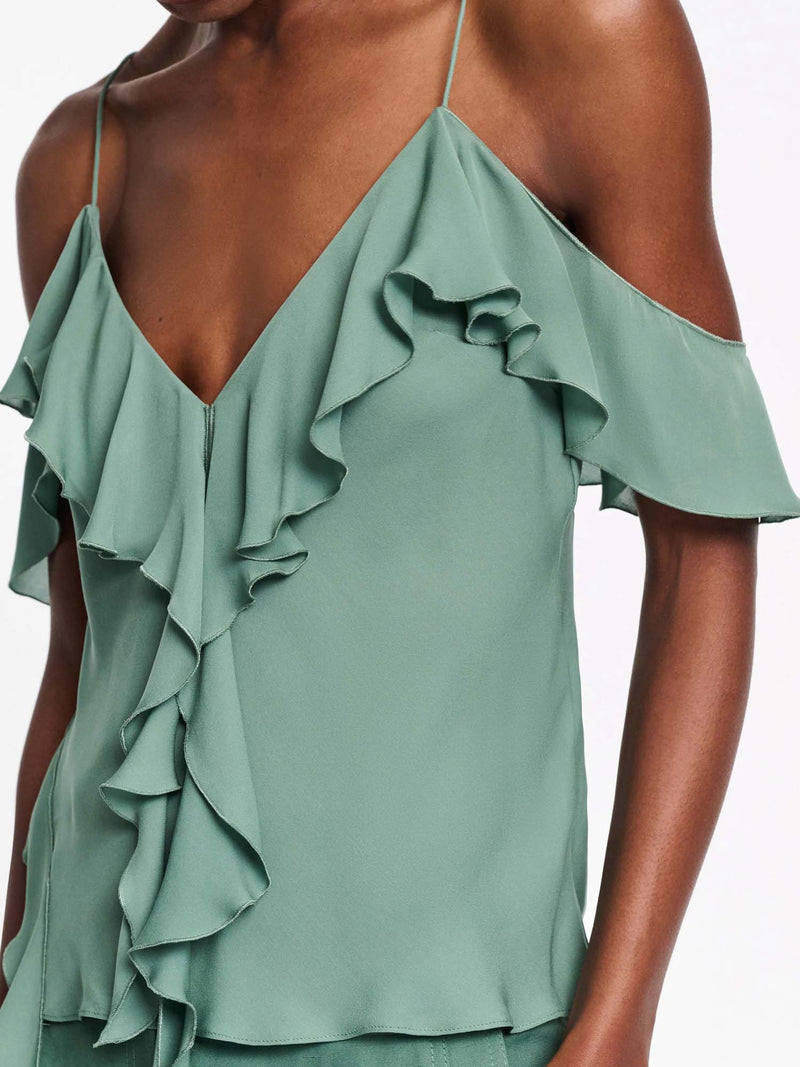 Dorothee Schumacher Sheer Twist I Top with Ruffle
