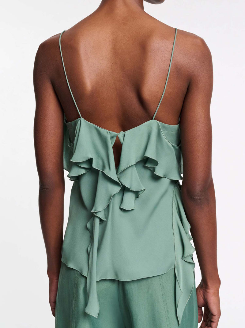 Dorothee Schumacher Sheer Twist I Top with Ruffle