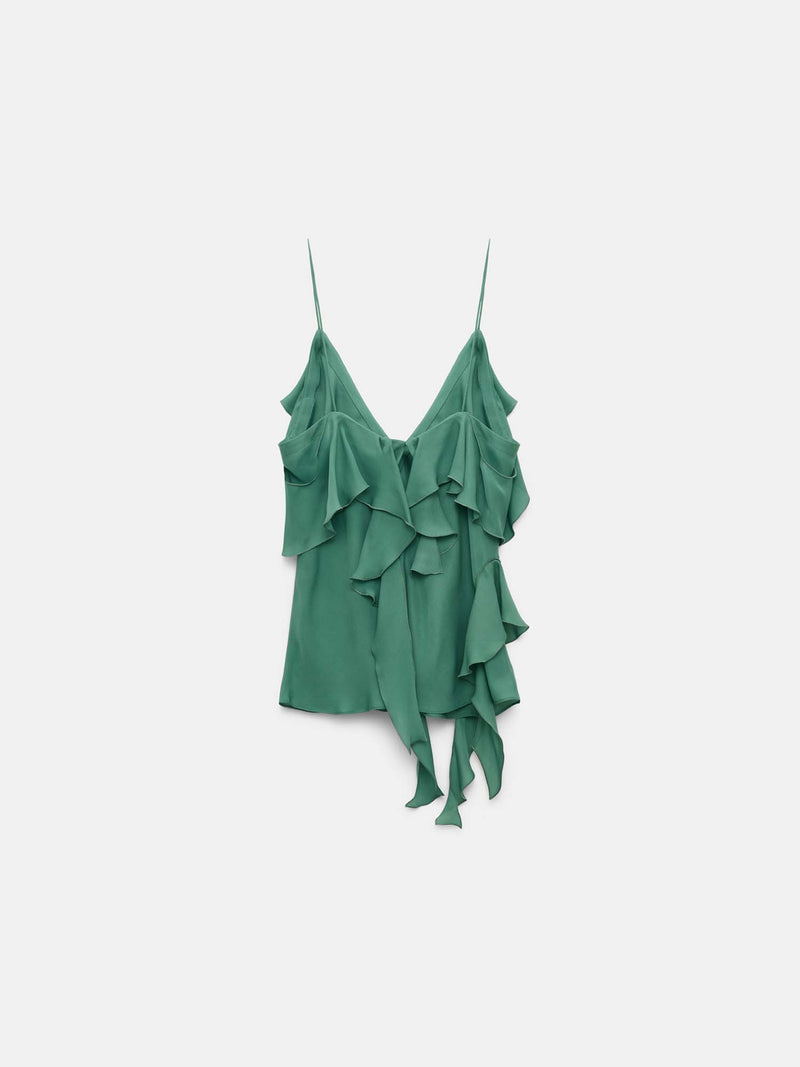 Dorothee Schumacher Sheer Twist I Top with Ruffle