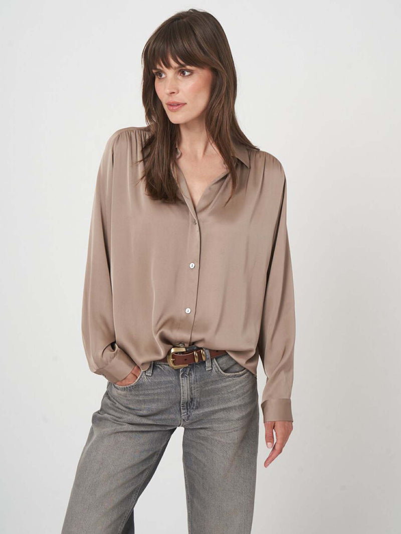 Repeat Silk Blouse