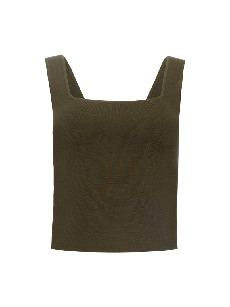 White + Warren Square Neck Tank Top