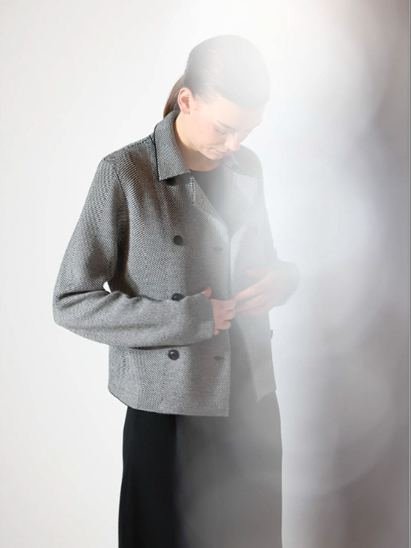 Sminfinity Herringbone Cropped Jacket