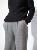 Sminfinity Herringbone Pleated Palazzo Pants