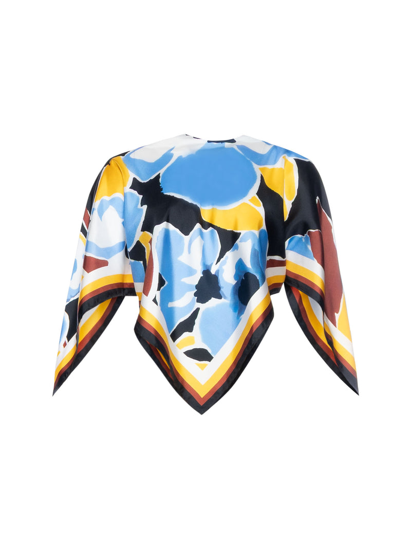 Sara Roka Frances Printed Silk Twill Blouse