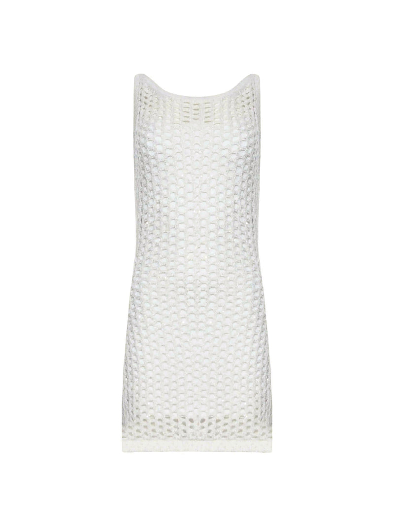 derek lam crochet dress NWOT Derek Lam 10 Crosby Womens cream crochet knit ruffle hem maxi dress Sz S