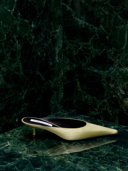 Victoria Beckham Satin Kitten Mule