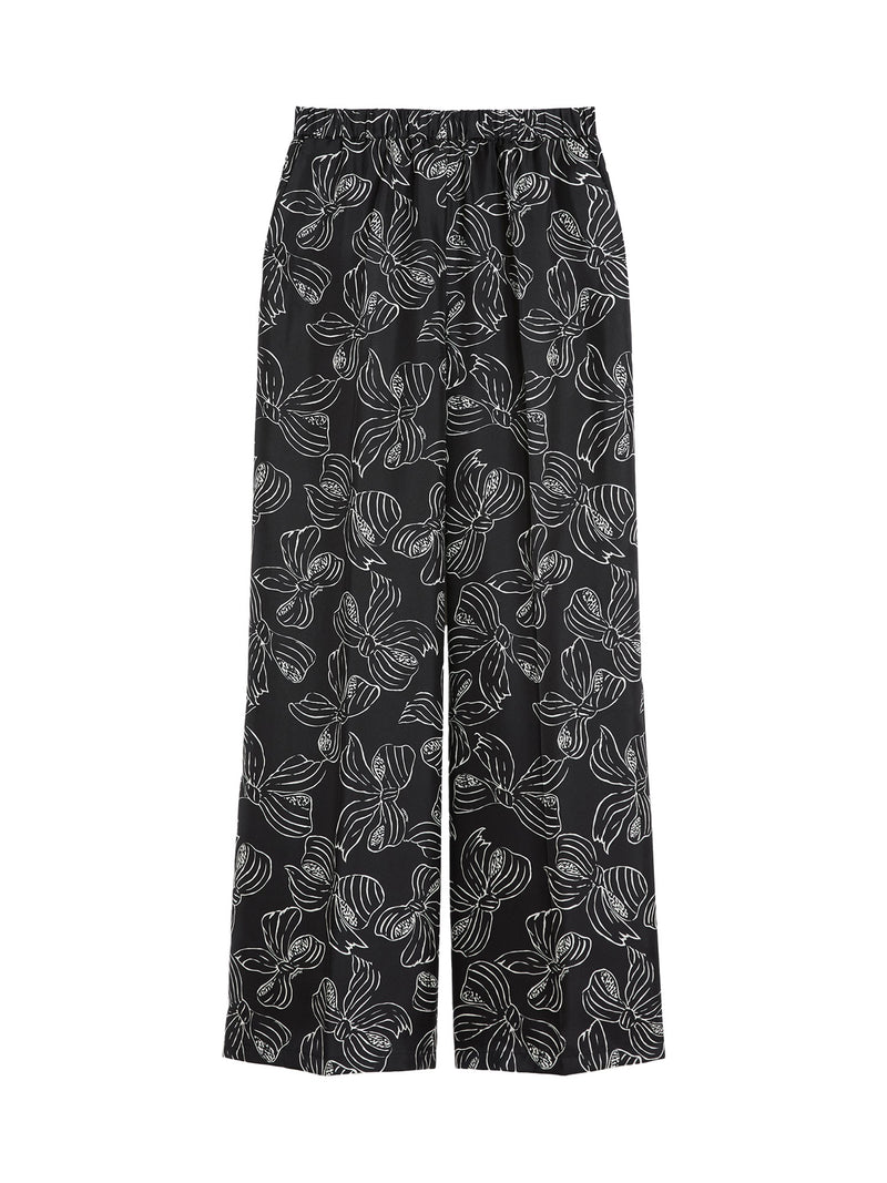 Max Mara Morena Pure Silk Twill Long Trouser
