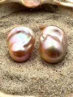 JMNYC Natural Baroque Pearl Sterling Post Earring