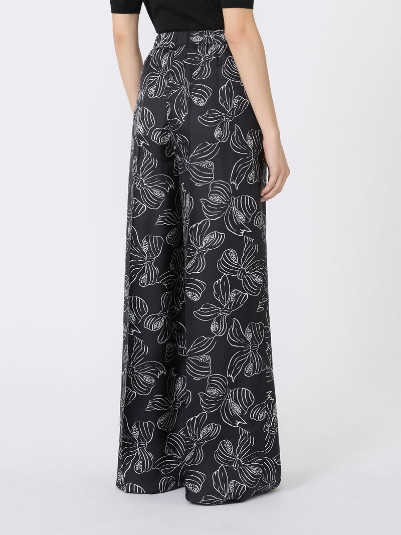 Max Mara Morena Pure Silk Twill Long Trouser