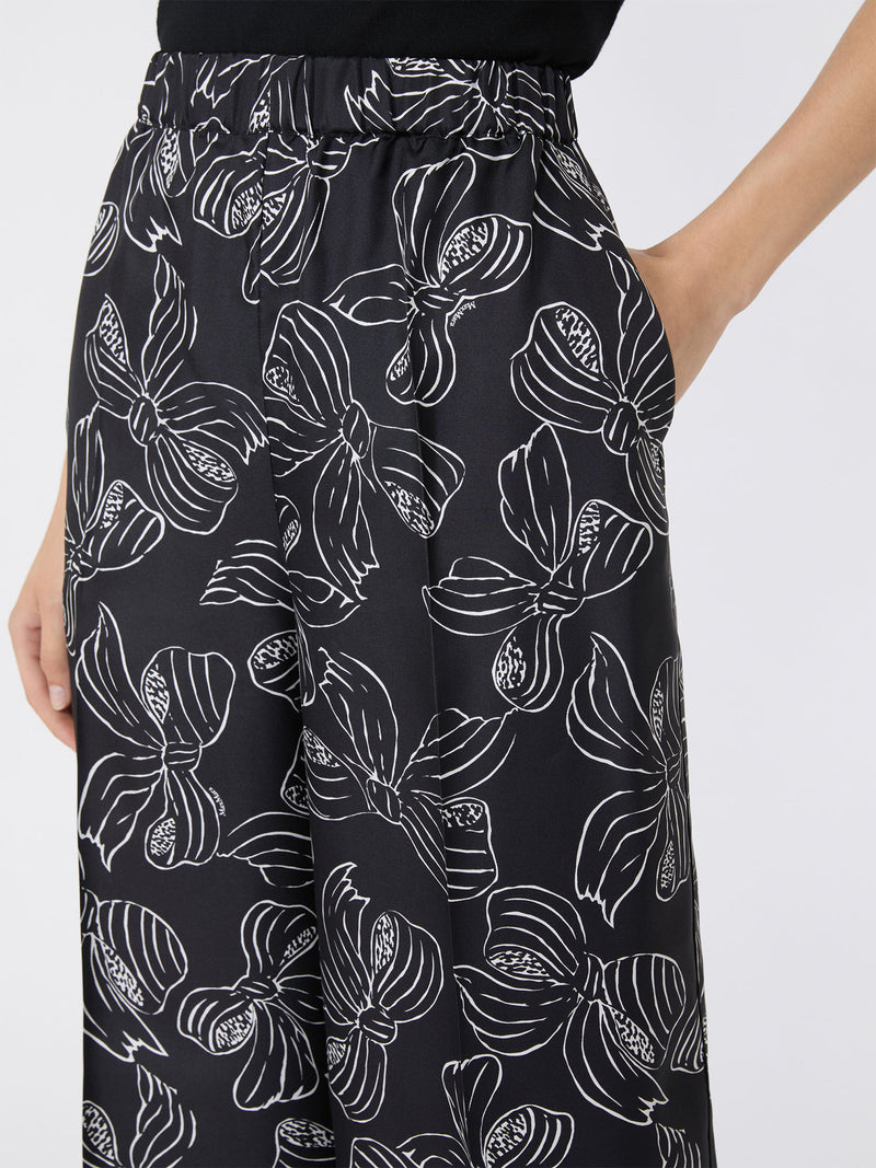 Max Mara Morena Pure Silk Twill Long Trouser