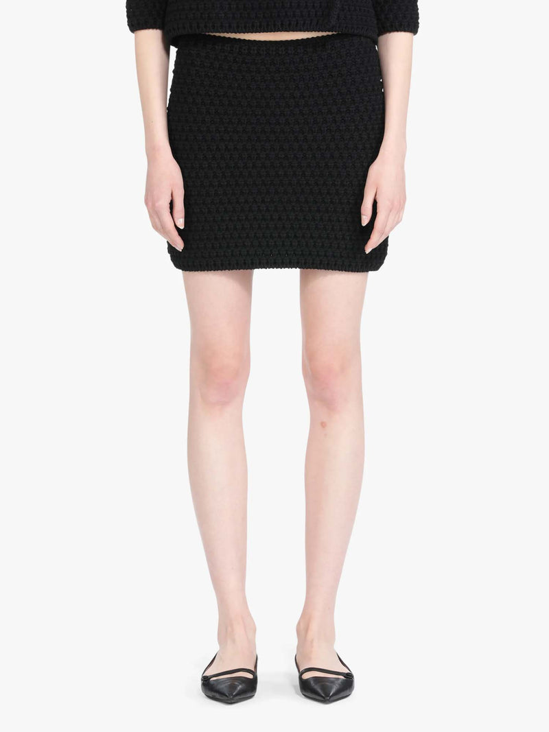 N°21 Waffle Knit Mini Skirt