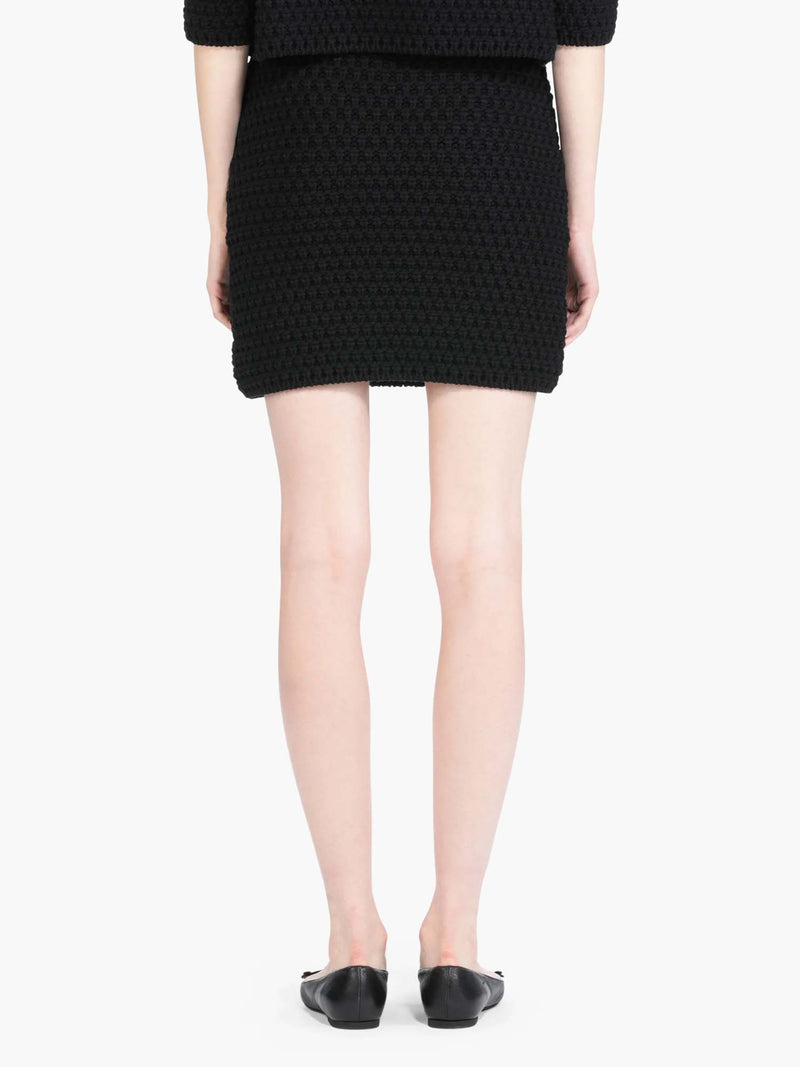 N°21 Waffle Knit Mini Skirt
