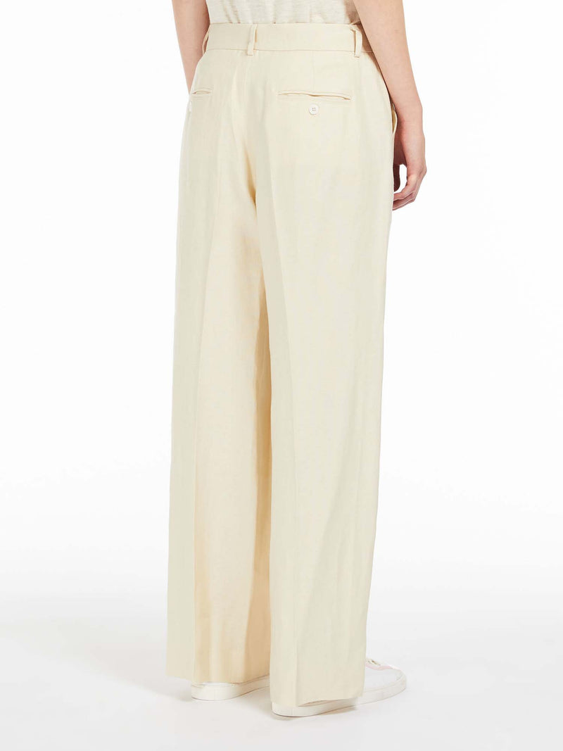 Max Mara Weekend Maliza Linen Straight Leg Pants