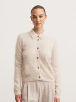 Iris Von Arnim Elyn Brushed Cashmere Cardigan
