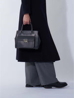 Cinzia Rocca Leather Structured Bag with Metal Closure