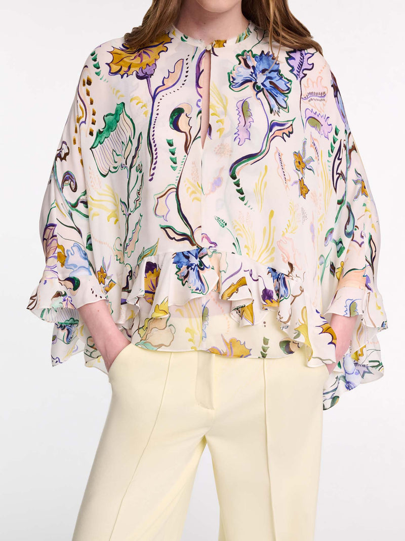 Dorothee Schumacher Floral Twist Tie Detail Blouse