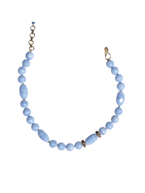 Bounkit Blue Lace Agate Necklace