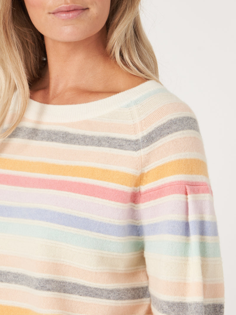 Repeat Cashmere Knitted Striped Pullover