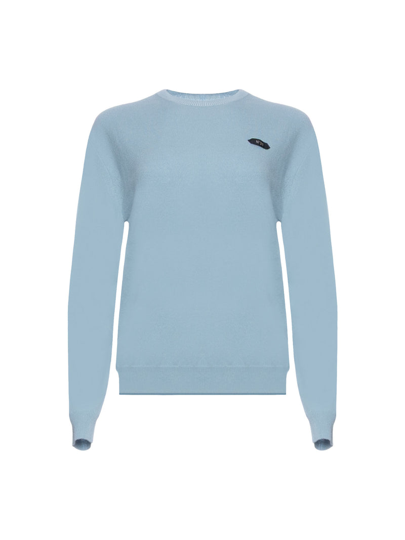 N&deg;21 Round Neck Sweater with Logo