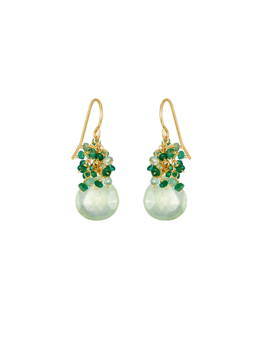Mabel Chong Emerald Cluster Earrings
